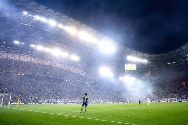 ILLUSTRATION - SUPPORTERS - TRIBUNES FOOTBALL : Marseille vs Red Bull Salzburg - Ligue Europa - 26 04 2018 FEP Panoramic 