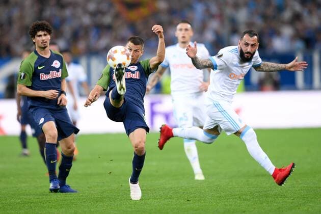 11 KONSTANTINOS MITROGLOU (OM) FOOTBALL : Marseille vs Red Bull Salzburg - Ligue Europa - 26 04 2018 FEP Panoramic 