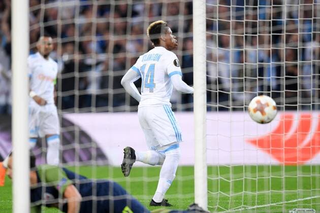 14 CLINTON NJIE (OM) - JOIE FOOTBALL : Marseille vs Red Bull Salzburg - Ligue Europa - 26 04 2018 FEP Panoramic 