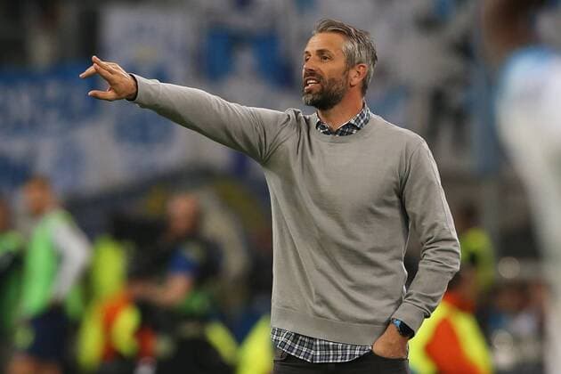 SOCCER - EL, Marseille vs RBS MARSEILLE,FRANCE,26.APR.18 - SOCCER - UEFA Europa League, semifinal, Olympique de Marseille vs Red Bull Salzburg. Image shows head coach Marco Rose (RBS). GEPAxpictures xMathiasxMandl