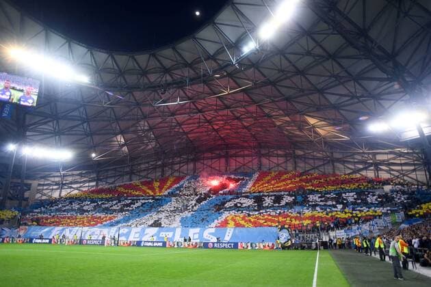 ILLUSTRATION - SUPPORTERS - FUMIGENES - TIFO - TRIBUNE FOOTBALL : Marseille vs Red Bull Salzburg - Ligue Europa - 26 04 2018 FEP Panoramic 