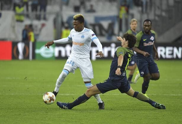 Clinton Njie FOOTBALL : OM vs Salzbourg - demie finale aller Euopa Coupe 26 04 2018 MAO Panoramic 