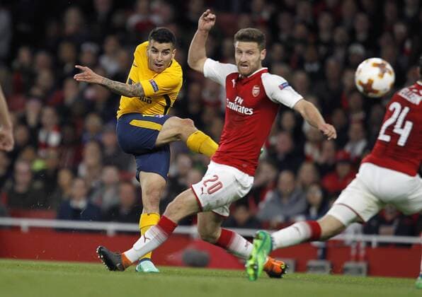 Bilder des Tages - SPORT Partido de ida de las semifinales de Europa League disputado entre Arsenal y Atletico. En la imagen, Correa. First leg of the Europa League semifinals played between Arsenal and Atletico. In this picture, Correa. 