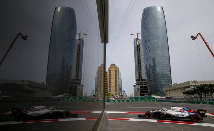 Motorsports: World Championship WM Weltmeisterschaft 2018; Grand Prix Azerbaijan, Grand Prix of Europe, Formula 1 2018 Azerbaijan Grand Prix, 18 Lance Stroll ( CAN, Williams Martini Racing), Baku Azerbaijan