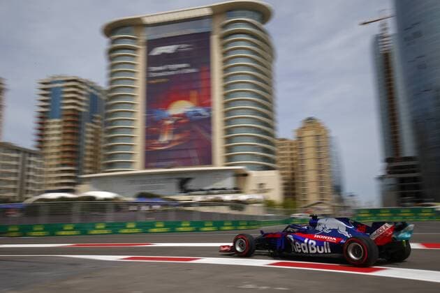 Motorsports: World Championship WM Weltmeisterschaft 2018; Grand Prix Azerbaijan, Grand Prix of Europe, Formula 1 2018 Azerbaijan Grand Prix, , 28 Brendon Hartley (NZL Toro Rosso, Ferrari) , Baku Azerbaijan