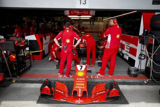 Motorsports: World Championship WM Weltmeisterschaft 2018; Grand Prix Azerbaijan, Grand Prix of Europe, Formula 1 2018 Azerbaijan Grand Prix, 7 Kimi Raikkonen (FIN, Scuderia Ferrari), Baku Azerbaijan