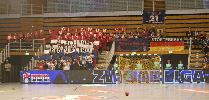 Handball Handball 3 Liga Nord 2017 2018 Handball Sportverein Hamburg vs SG Flensburg Handewitt II Fans of the Handball Sportverein Hamburg Sporthalle Hamburg Hamburg