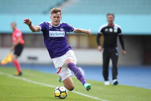 SOCCER - BL, A.Wien vs Mattersburg VIENNA,AUSTRIA,28.APR.18 - SOCCER - tipico Bundesliga, FK Austria Wien vs SV Mattersburg. Image shows Stefan Stangl (A.Wien). GEPAxpictures xPatrickxLeuk