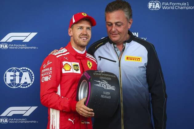 Motorsports: World Championship WM Weltmeisterschaft 2018; Grand Prix Azerbaijan, Grand Prix of Europe, Formula 1 2018 Azerbaijan Grand Prix, , 5 Sebastian Vettel (GER, Scuderia Ferrari) , 5 Sebastian Vettel (GER, Scuderia Ferrari) Pole Position Baku Azerbaijan