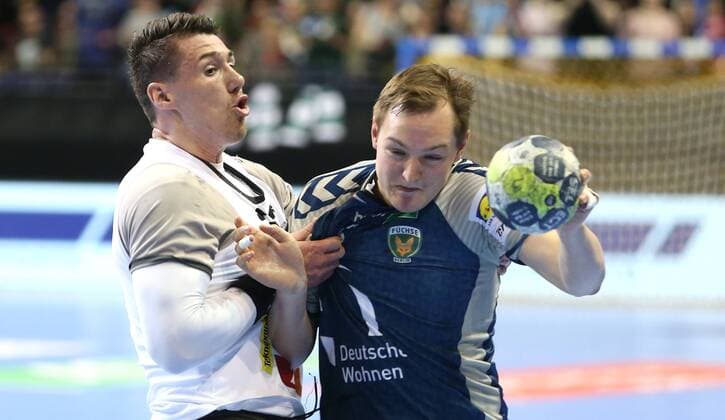 28 04 18 Handball EHF CUP Quarterfinal foxes Berlin CRO RK Nexe Image Oliver Milde Handball EHF CUP Quarterfinal foxes Berlin CRO RK Nexe