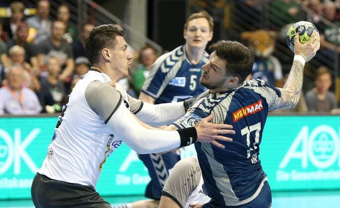28 04 18 Handball EHF CUP Quarterfinal foxes Berlin CRO RK Nexe Bild Johan Koch Handball EHF CUP Quarterfinal foxes Berlin CRO RK Nexe