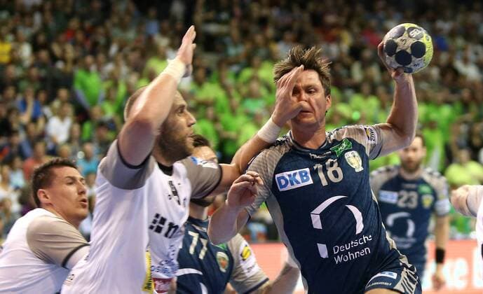 28 04 18 Handball EHF CUP Quarterfinal foxes Berlin CRO RK Nexe Image Hans Lindberg Handball EHF CUP Quarterfinal foxes Berlin CRO RK Nexe
