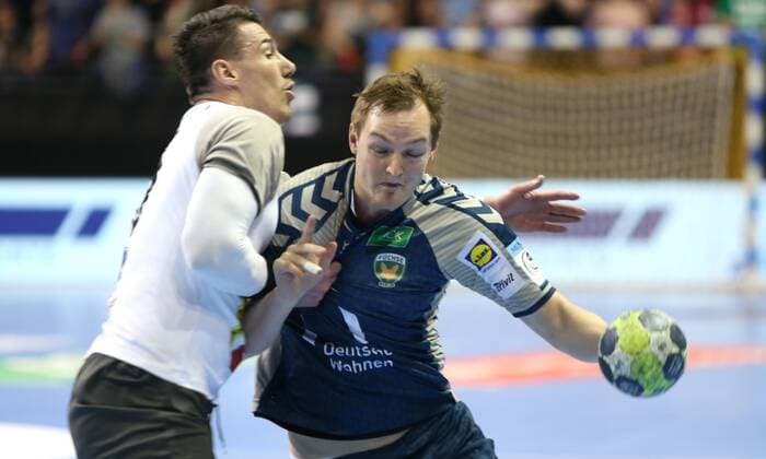 28 04 18 Handball EHF CUP Quarterfinal foxes Berlin CRO RK Nexe Image Oliver Milde Handball EHF CUP Quarterfinal foxes Berlin CRO RK Nexe