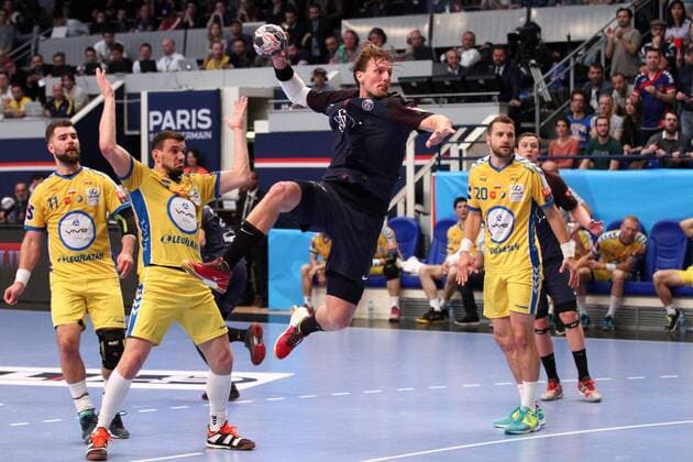 Jesper Nielsen (Paris) HANDBALL : Velux EHF Champions League - Quart de finale retour - Paris Saint-Germain Handball vs PGE Vive Tauron Kielce - 28 04 2018 KevinDomas Panoramic 