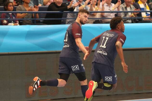 Nedim Remili - Benoit Kounkoud HANDBALL : PSG Vs KIELCE - Champions League - 28 04 2018 MichaelBaucher Panoramic 