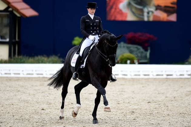Dressage Horses and Dreams 2018 CDI4 Grand Prix GP Freestyle to Music on 28.04.208 at Hof Kasselmann in Hagen a T W Kristina Bröring Sprehe Germany on her horse Desperados FRH MT