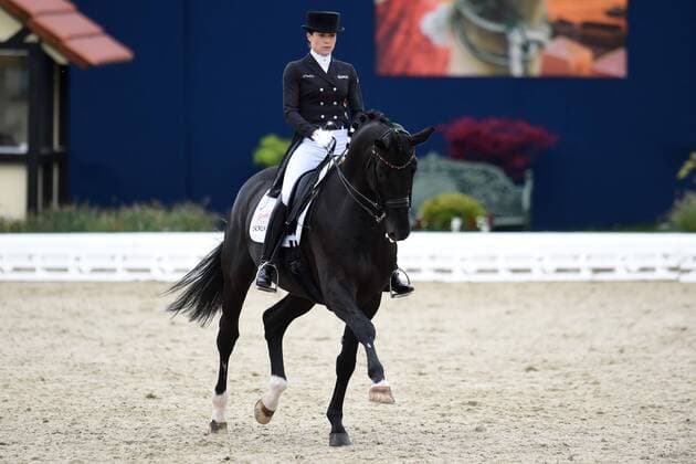 Dressage Horses and Dreams 2018 CDI4 Grand Prix GP Freestyle to Music on 28.04.208 at Hof Kasselmann in Hagen a T W Kristina Bröring Sprehe Germany on her horse Desperados FRH MT