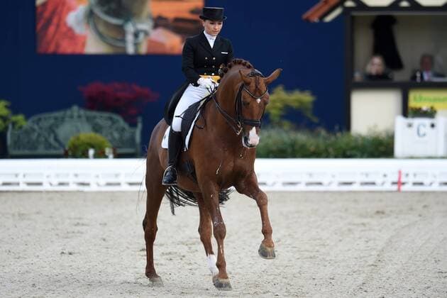 Dressage Horses and Dreams 2018 CDI4 GP FS Grand Prix Freestyle to Music on 28.04.208 at the Hof Kasselmann in Hagen a T W Charlott Maria Schürmann Schuermann Germany on her horse Burlington FRH MT