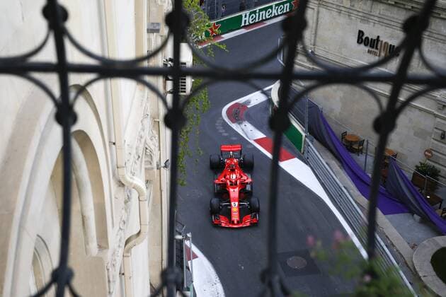 Motorsports: World Championship WM Weltmeisterschaft 2018; Grand Prix Azerbaijan, Grand Prix of Europe, Formula 1 2018 Azerbaijan Grand Prix, , 5 Sebastian Vettel (GER, Scuderia Ferrari) Baku Azerbaijan