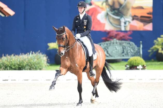Dressage Horses and Dreams 2018 CDI4 GPS Grand Prix Special GPS on 29 04 2018 at the farm Kasselmann in Hagen a T W Sönke Soenke Rothenberger Germany on the horse Cosmo 59 ST