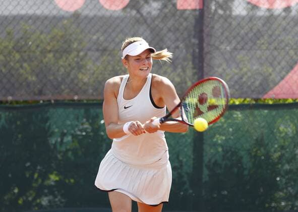 Tennis Tournament 28 04 2018 Wiesbaden Tennis Open v l Katarina Savatska Sport Wiesbaden Tennis Open