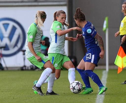 Wolfsburg vs Chelsea CL Women Wolfsburg Germany 29 04 2018 FOOTBALL VfL Wolfsburg vs Chelsea FC Semifinals UEFA Womens Champions League Season 2017 18 Image shows Noelle Maritz VfL Wolfsburg Wolfsburg