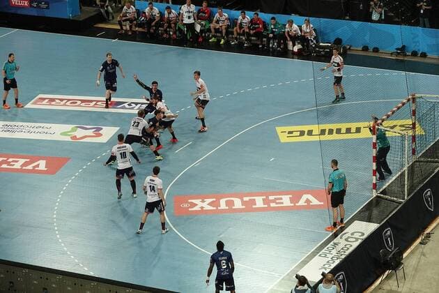 Montpellier vs Flensburg JOIE MONTPELLIER EN 1 2 FINALE HANDBALL : Montpellier vs Flensburg - Ligue des Champions - 29 04 2018 RichardGosselin Panoramic 
