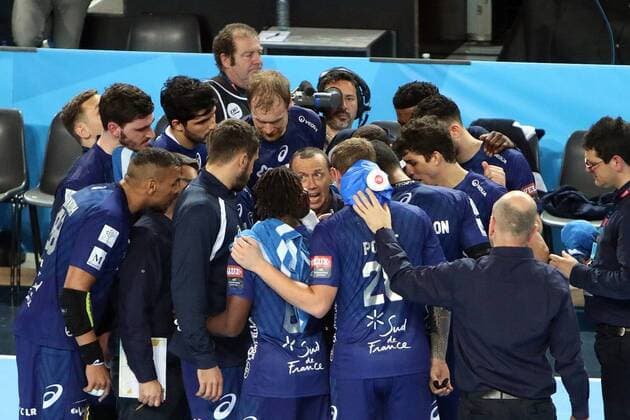 Patrice CANAYER, Entraineur principal MHB illustration equipe MHB HANDBALL : Montpellier vs Flensburg - Ligue des Champions - 29 04 2018 RichardGosselin Panoramic 