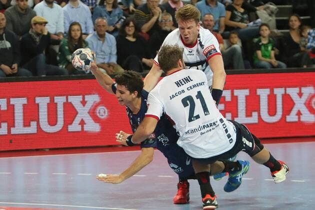 DIEGO SIMONET mhb HANDBALL : Montpellier vs Flensburg - Ligue des Champions - 29 04 2018 RichardGosselin Panoramic 