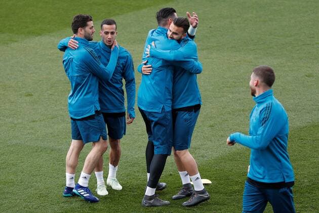 Real Madrid s players during a team s training session at Valdebebas sports city in Madrid, Spain, 30 April 2018. Real Madrid will face Bayern Munich in a Champions League semifinals second leg match the upcoming 01 may at Santiago Bernabeu stadium in the Spanish capital. Training session !ACHTUNG: NUR REDAKTIONELLE NUTZUNG!  Copyright: xChemaxMoyax GRAF5849 20180430-636606881196700323