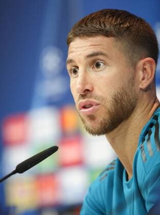 April 30, 2018 - Madrid, Spain - Sergio Ramos of Real Madrid attends a press conference PK Pressekonferenz at Valdebebas training ground on April 30, 2018 in Madrid, Spain. Real Madrid Training Session And Press Conference  - ZUMAn230 20180430_zaa_n230_537 Copyright: xRaddadxJebarahx