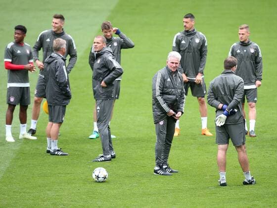 Coach Jupp Heynckes Bayern Munich and the players Training Real Madrid CF vs Bayern Munich Champions League Semifinals Soccer 30 04 2018 Training Real Madrid CF vs Bayern Munich Champions League Semifinals Soccer 30 04 2018 Madrid Copyright: xLanger Eibner-Pressefotox EP_HLR
