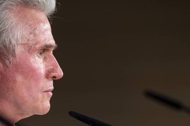 Bayern Múnich coach Jupp Heynckes during press conference PK Pressekonferenz day before UEFA Champions League semi finals match between Real Madrid and Bayern Múnich at Santiago Bernabeu Stadium in Madrid, Spain. April 30, 2018.  (20180430042)