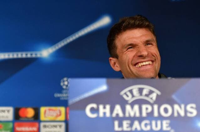 Thomas Müller FC Bayern at dert PK Press Conference PK before the match Real Madrid FC Bayern UEFA Champions League CL Semi Finals 1 2 Final Retay Season 2017 2018 Soccer Soccer Soccer Men Germany Germany Madrid 30 4 2018 Stadion Bernabeu