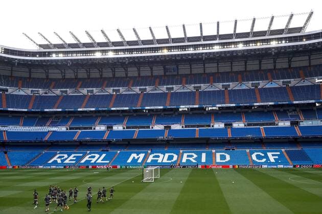 Fußball, CL, Bayern München Training Bayern Munich s players attend a training session at Santiago Bernabeu stadium on the eve of the UEFA Champions League semi final second leg soccer match between Real Madrid and Bayern Munich, in Madrid, Spain, 30 April 2018. Bayern Munich training session !ACHTUNG: NUR REDAKTIONELLE NUTZUNG!  Copyright: xEmilioxNaranjox GRAF6112 20180430-636607125150726810