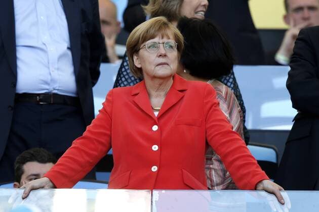 MERKEL Angela Chancellor World Cup 2014 Brazil FIFA World Cup 2014 Brazil Final game Germany vs. Argentina on 13 July 2014 in Rio de Janeiro