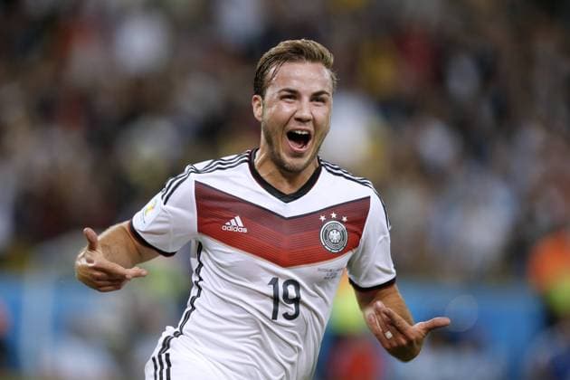 GOETZE Mario Team Deutschland jubelt nach seinem Tor zum 1 : 0 Endstand World Cup 2014 Brasil FIFA Fussball Weltmeisterschaften 2014 in Brasilien Finale Spiel Deutschland gegen Argentinien 1 : 0 am 13.Juli 2014 in Rio de Janeiro *** GOETZE Mario Team Germany celebrates after scoring 1 0 Final Result World Cup 2014 Brasil FIFA World Cup Brazil 2014 Final Game Germany v Argentina 1 0 on 13 July 2014 in Rio de Janeiro 