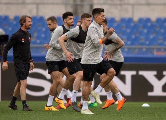 Liverpool Training Roberto Firmino of Liverpool during the Liverpool training session at the Stadio Olimpico, Rome Content Not Available For UK Newspapers Copyright: xRussellxHartx FIL-11728-0010