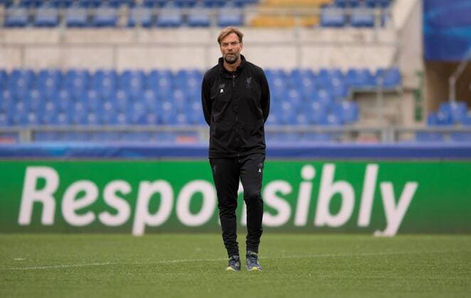Liverpool Training Liverpool manager Jurgen Klopp during the Liverpool training session at the Stadio Olimpico, Rome Content Not Available For UK Newspapers Copyright: xRussellxHartx FIL-11728-0015