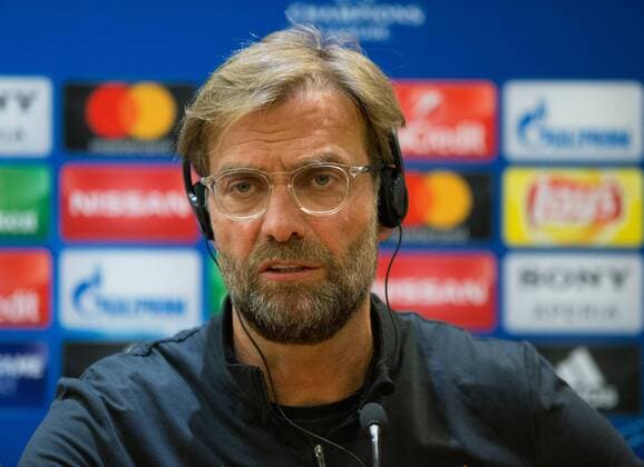 Liverpool press conference PK Pressekonferenz Liverpool manager Jurgen Klopp speaks during the Liverpool press conference at the Stadio Olimpico, Rome Content Not Available For UK Newspapers Copyright: xRussellxHartx FIL-11727-0015