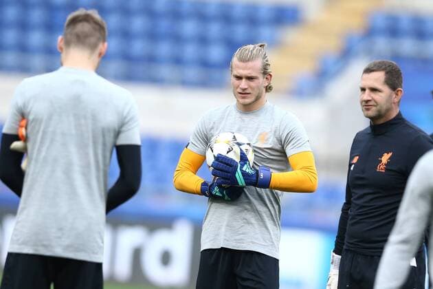 May 1, 2018 - Rome, Lazio, Italy - Loris Karius of Liverpool during a training session at Stadio Olimpico on May 1, 2018 in Rome, Italy. Liverpool Training  - ZUMAn230 20180501_zaa_n230_681 Copyright: xMatteoxCiambellix