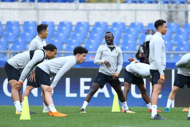 May 1, 2018 - Rome, Lazio, Italy - Sadio Mane of Liverpool during a training session at Stadio Olimpico on May 1, 2018 in Rome, Italy. Liverpool Training  - ZUMAn230 20180501_zaa_n230_688 Copyright: xMatteoxCiambellix