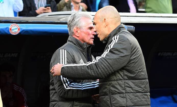 01 05 2018 xfux Football Champions League semi-finals Real Madrid Bayern Munich emspor v Jupp Heynckes coach Bayern Munich Arjen Robben Bayern Munich Muenchen