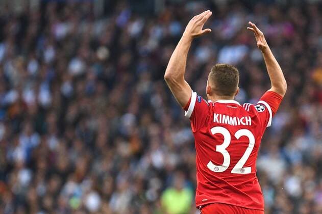 Real Madrid v Bayern Munich UEFA Champions League Semi-Final Joshua Kimmich of FC Bayern Munich celebrates scoring their first goal to make it Real Madrid 0 FC Bayern Munich 1 during the UEFA Champions League Semi-Final match at the Estadio Santiago Bernabeu, Madrid Content Not Available For UK Newspapers Copyright: xKristianxKanex FIL-11726-0004