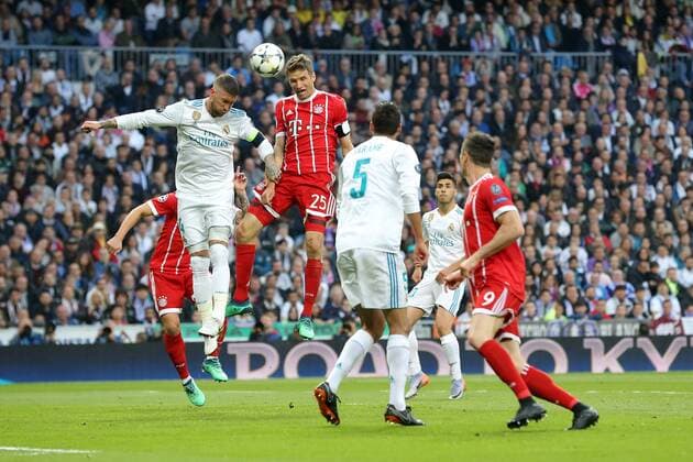 Sergio Ramos Real Madrid CF 4 Thomas Mueller Bayern Munich 25 Real Madrid CF vs Bayern Munich Champions League Semifinals Football 01 05 2018 Real Madrid CF vs Bayern Munich Champions League Semifinals Football 01 05 2018 Madrid Copyright: xLanger Eibner-Pressefotox EP_HLR