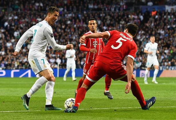 01 05 2018 xfux Football Champions League semi-finals Real Madrid FC Bayern Muenchen emspor v l Cristiano Ronaldo Real Madrid Mats Hummels FC Bayern Muenchen Madrid