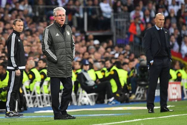 01 05 2018 xfux Football Champions League semi-finals Real Madrid Bayern Muenchen emspor v Jupp Heynckes coach Bayern Munich coach Zinedine Zidane Real Madrid Madrid