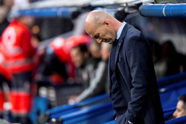 Real Madrid s coach Zinedine Zidane during the UEFA Champions League semifinal second leg match between Real Madrid and Bayern Munich, at the Santiago Bernabeu stadium, in Madrid, Spain, 01 May 2018. Real Madrid vs. Bayern Munich !ACHTUNG: NUR REDAKTIONELLE NUTZUNG!  Copyright: xRodrigoxJimenezx MAD07 20180501-636608063322048263