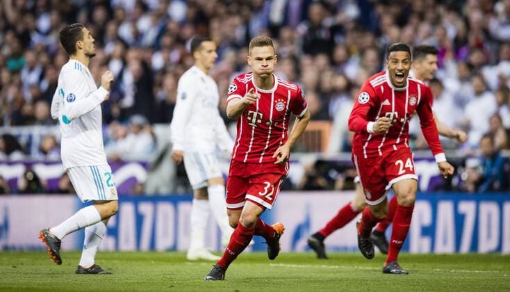 Madrid 01 05 2018 Torjubel Joshua Kimmich FCB Corentin Tolisso FCB Real Madrid Bayern Munich
