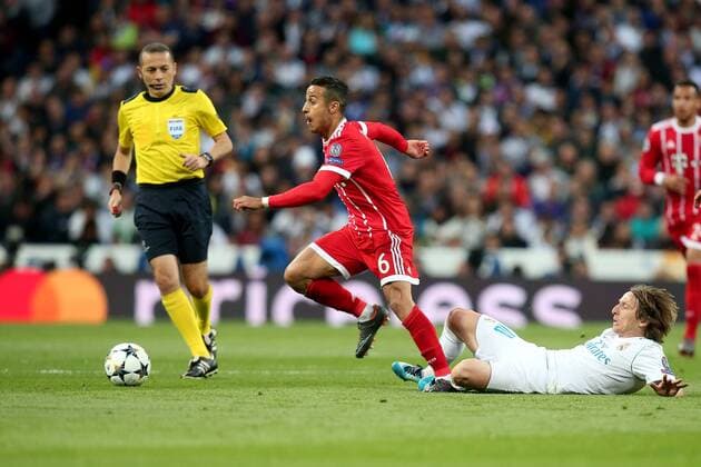 Thiago Alcantara Bayern Munich 6 Luka Modric Real Madrid CF Real Madrid CF vs Bayern Munich Champions League Semifinals Football 01 05 2018 Real Madrid CF vs Bayern Munich Champions League Semifinals Football 01 05 2018 Madrid Copyright: xLanger Eibner-Pressefotox EP_HLR